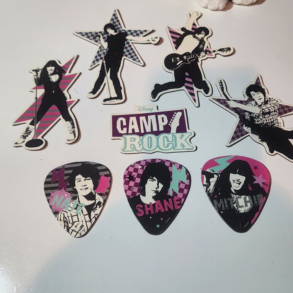 Disney Camp Rock Movie Magnet Set Shane Jason Mitchie Nate Set/8 Characters Vtg